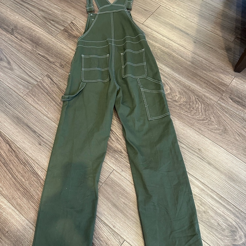 Women's Green Overalls - Picture 7 of 9